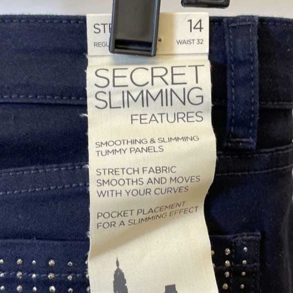 New Tags Jones New York LEXINGTON STRAIGHT LEG Women's Black Jeans Sz 12 WOMENS - Picture 2 of 5